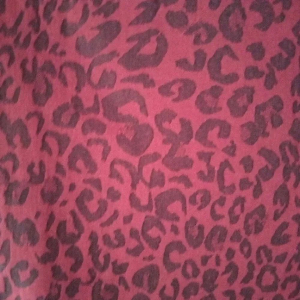 Banana Republic Burgundy Red Leopard Print Sloan Pants Size 6 - Picture 8 of 8
